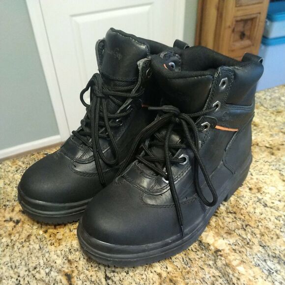 GENUINE GRIP 7800 Size 7W Women's Motorcycle / Leather Work Boot Steel Toe Black - Picture 5 of 12